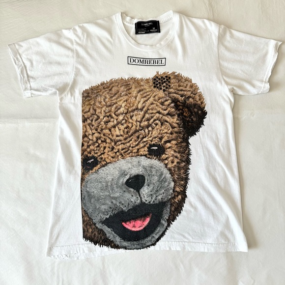 Domrebel Bear Graphic Print Shirt with Swarovski Crystals - Picture 10 of 12